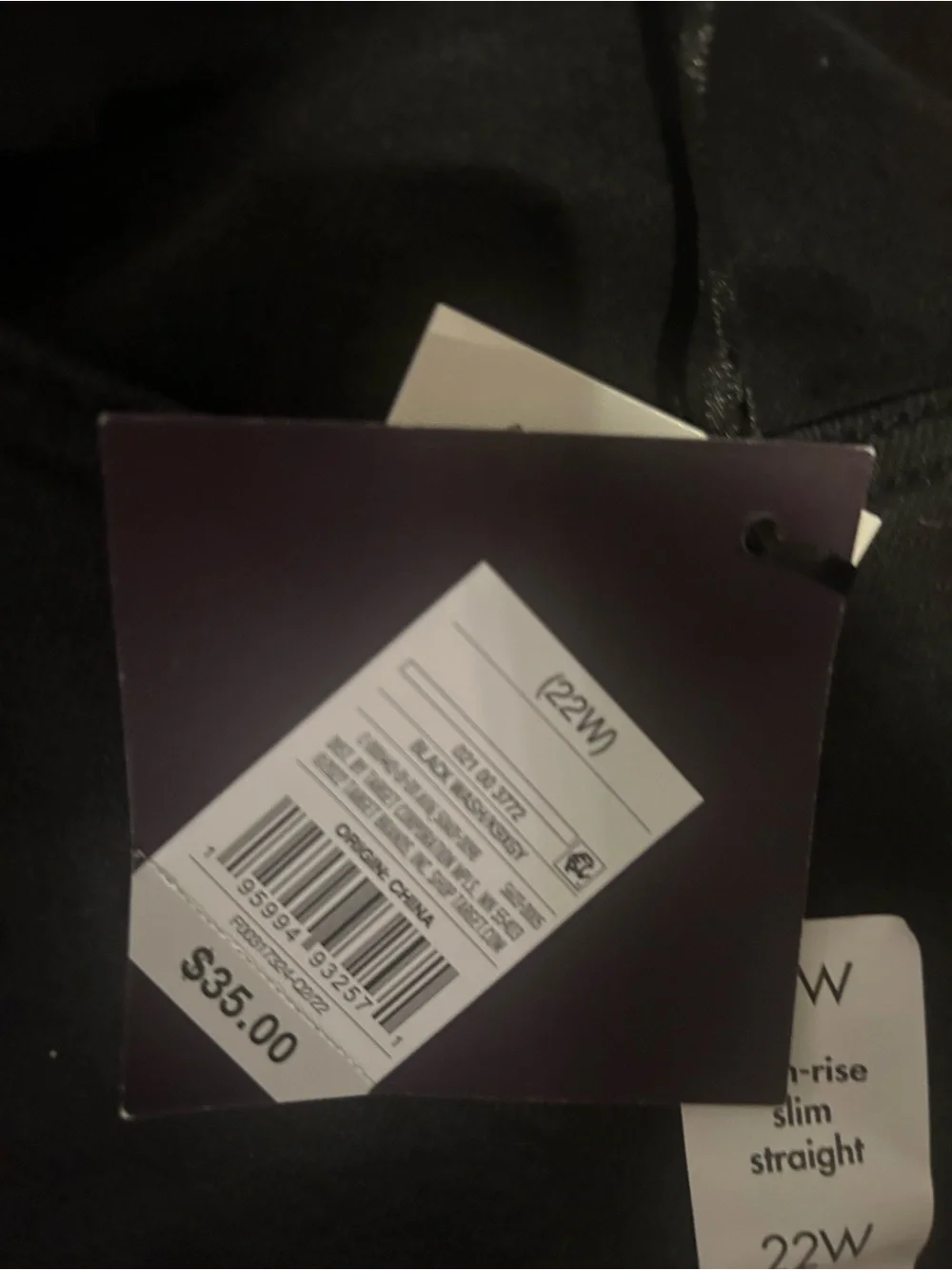 Ava & Viv High-Rise Slim Straight Jeans in Black - Picture 4 of 6